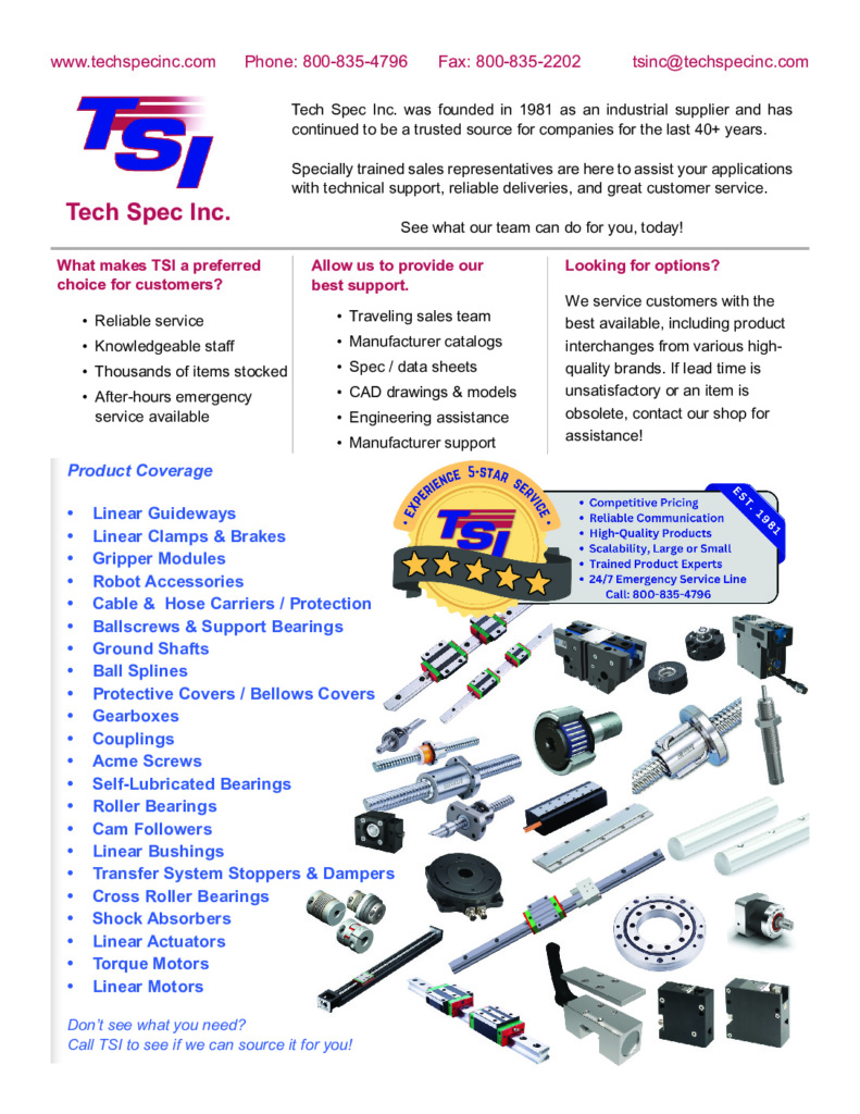 TechSpecInc-LineCard2024 | Tech Spec Inc.